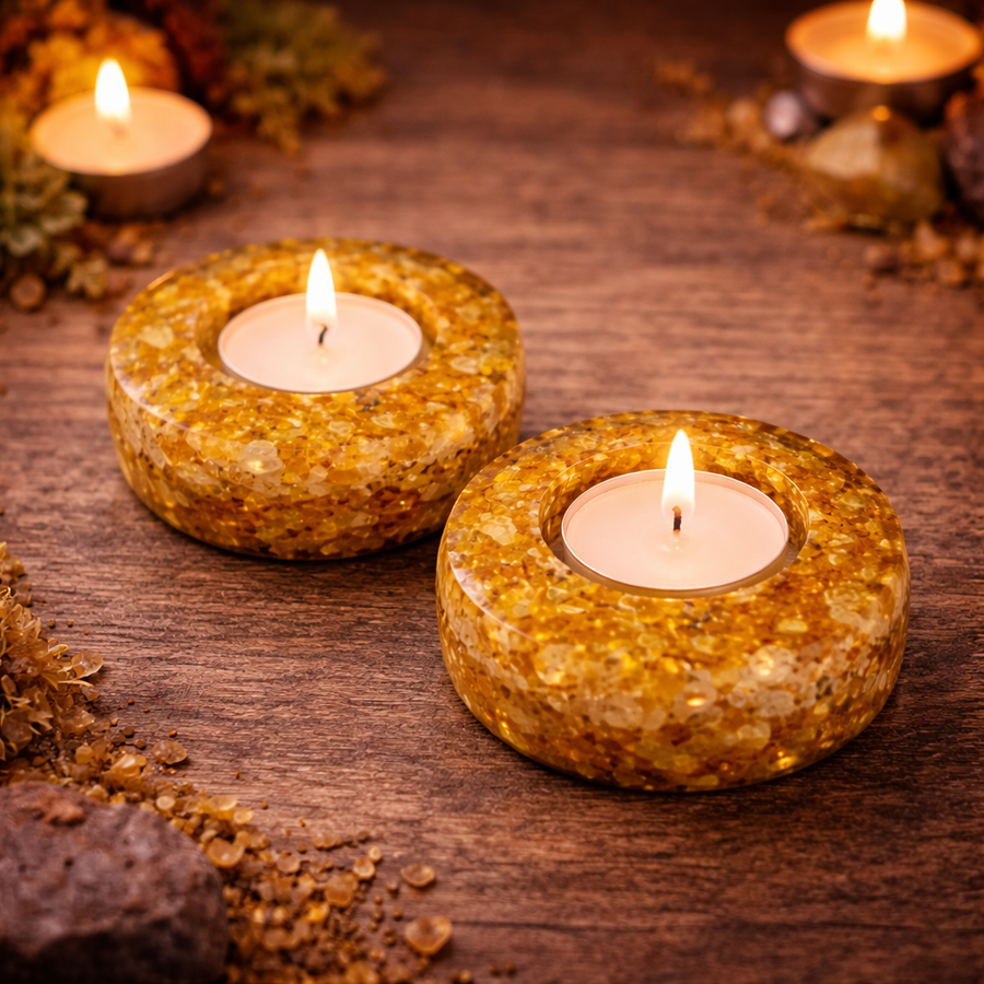 Citrine Orgonite Candle Holder
