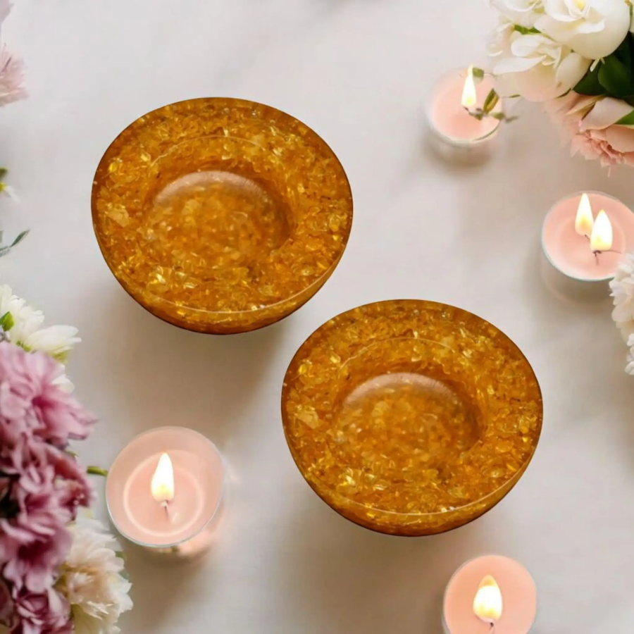 Citrine Orgonite Candle Holder