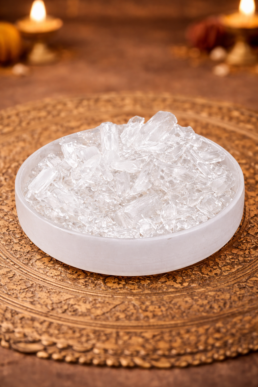 Selenite Crystal Plate