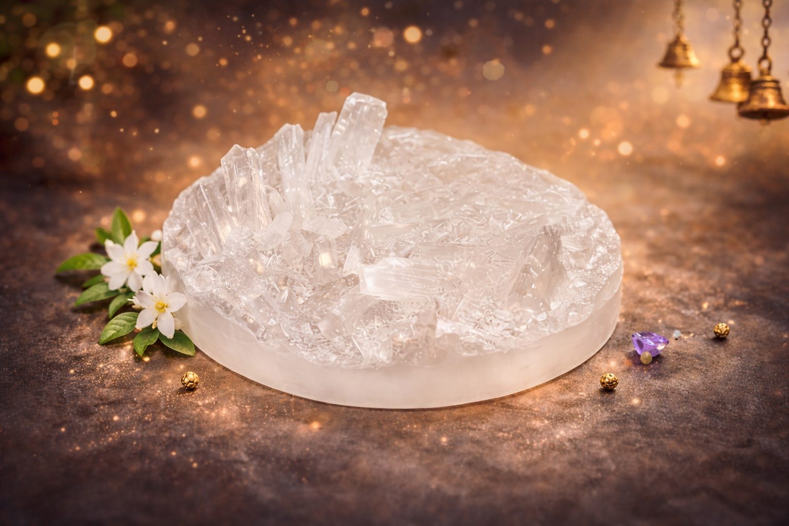 Selenite Crystal Plate