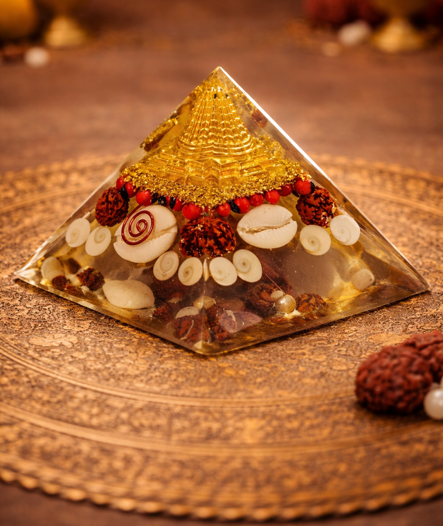 Golden Lakshmi Money Magnet Pyramid