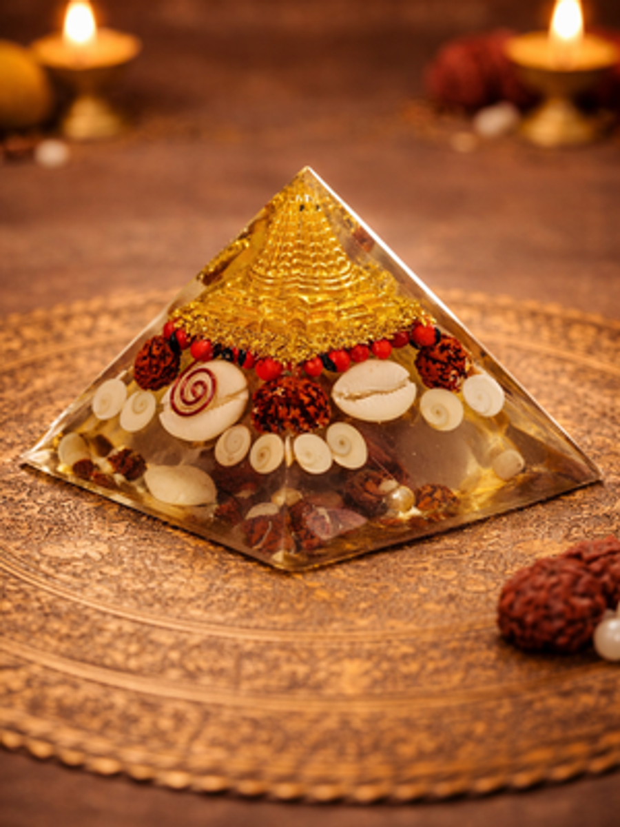 Golden Lakshmi Money Magnet Pyramid