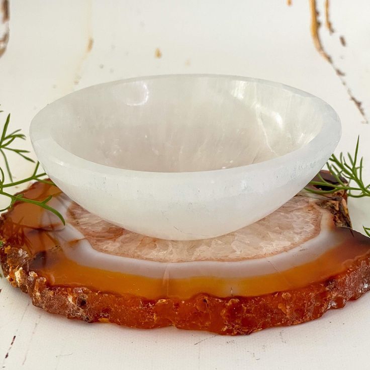 Selenite Cut Bowl